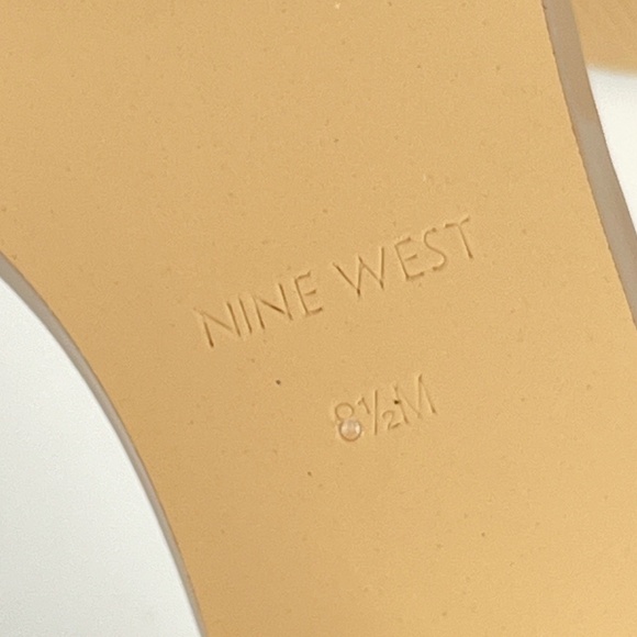 NEW Nine West Sandy Taupe Neutral Open Toe Heels Women's Size 8.5M - Picture 7 of 10